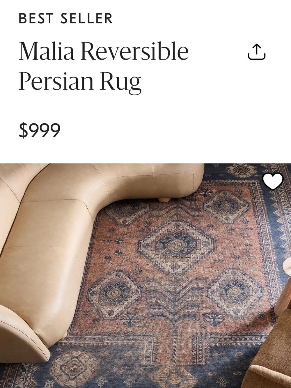 Rustic Blue & Terracotta Medallion Area Rug - Unbranded